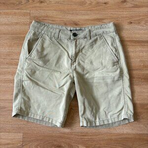 Ezekiel Mid Rise Flat Front Light Denim Khaki Shorts Tan Men’s Size 30